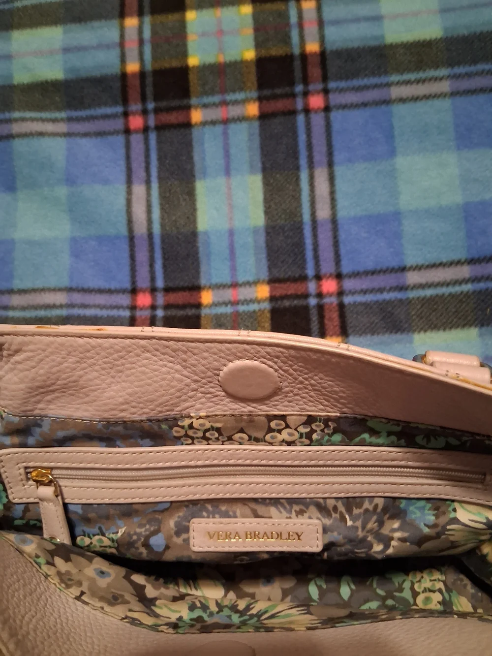 Vera Bradley Quilted Leather Satchel - Pale Pink